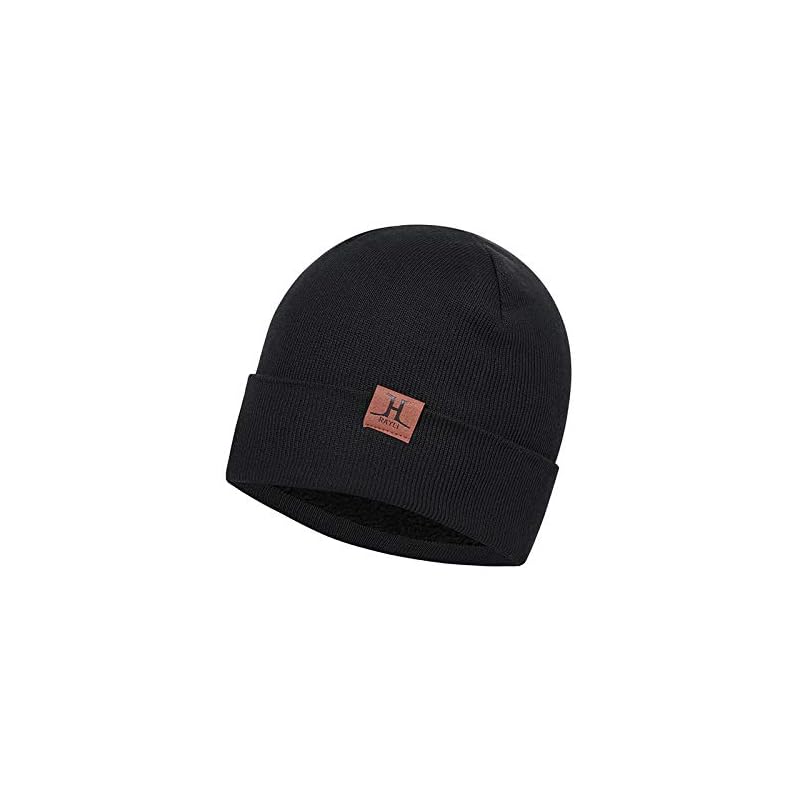 

[HUQIDAO] knit cap Plain color knit hat beanie hat watch cap Cold protection Windproof breathable elasticity soft spring autumn winter skiing