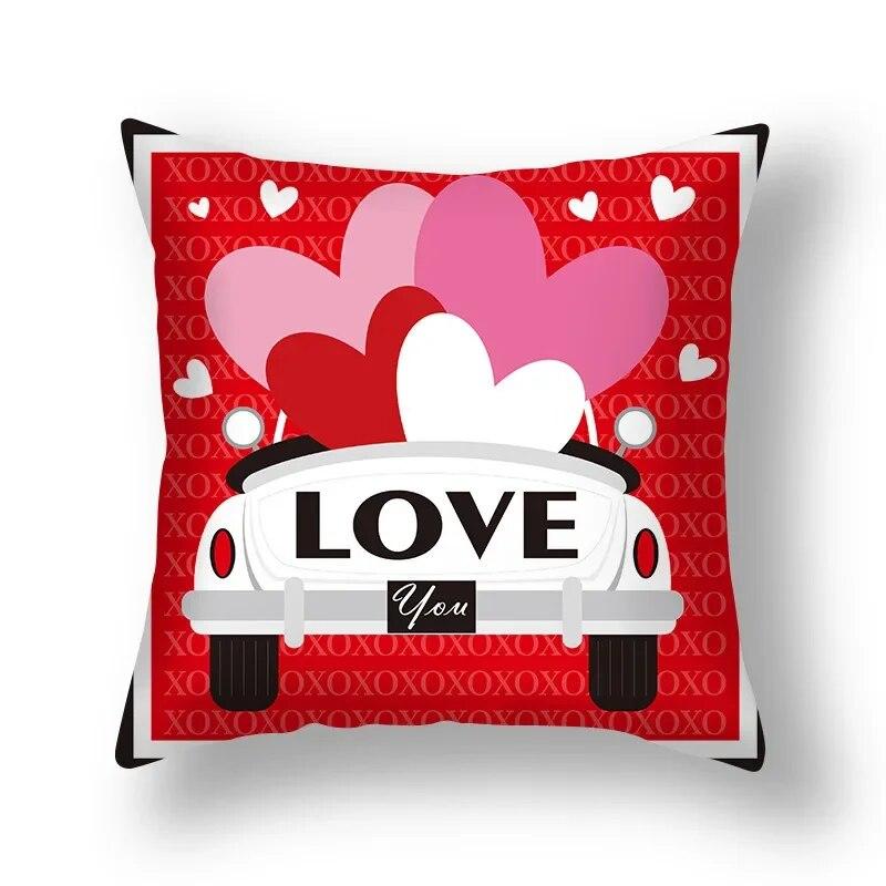 Love Sweet Cartoon Pillowcase Wedding Party Birthday Festival Decoration Sofa Office Seat Car Cushion Cover Home