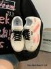 Men's Autumn 2025 Trendy Graffiti Skate Sneakers - Cool, Versatile, Casual Unisex White Shoes