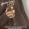 Retro oil painting flower lanyard suitable for 17 mobile phone case iphone premium feeling new
