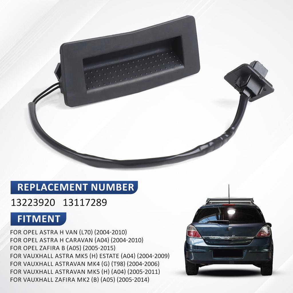 6240325  13223919 6240398 Black ABS Tailgate Switch Opening Button High Quality Car Accessories For Opel Astra H GTC L08