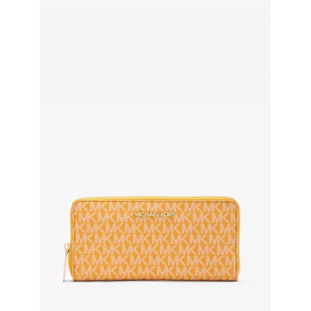 

MICHAEL KORS [Специальная цена] Континентальный кошелек на молнии JET SET TRAVEL, большой MK Signature 35R2GTVE9V7676 Golden Rod
