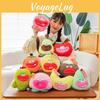 Funny Big Mouth Fruit Plush Toy Peach Strawberry Doll Kids Gift Home Decoration