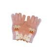 Cartoon Thermal Gloves Women Winter Thickened Cute Couple Student Cold Knitted Wool Riding Five Fingers