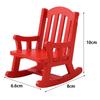 Christmas Mini Wooden Red Decorative Rocking Chair Ornament Decorations Holiday Xmas Tree Hanging Pendant Craft Gift