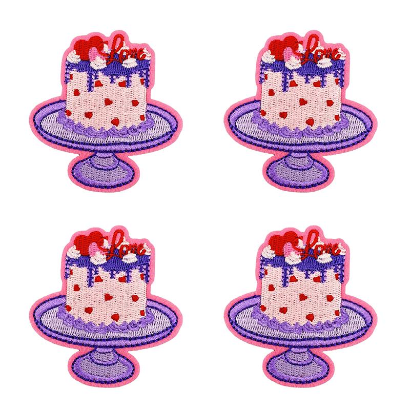 10PCS/lots Valentine's Day Embroidered Patches Pink Love Heart Patch Iron On Patches For Clothing Holiday Decoration Gift DIY