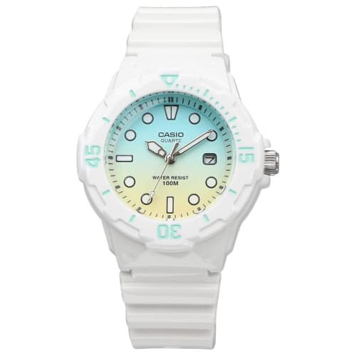Casio CASIO Analog Watch LRW-200H-2E2V Ladies Kids Cheap Casio Gloss White x Pastel Blue Gradation Overseas Model