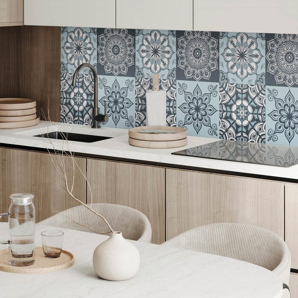 Stick-on Vinyl Hallway Decor with Graphics 100x50 cm Mandala Patterns in a Grid