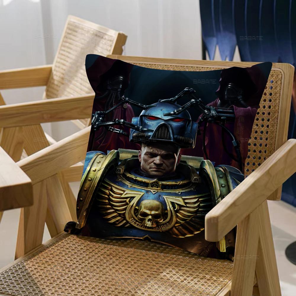 Game W-Warhammers Cushion Cover Car Throw Pillow Case For Sofa Car Christmas Gift 40x40cm 45x45cm