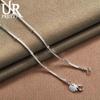 925 Sterling Silver Snake Chain Bead Necklace Fashion Wedding Jewelry