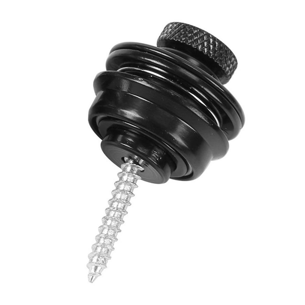 2Pcs Guitar Strap Lock Guitar Strap Button Set Metal Strap Lock Flat Mushroom Head for Acoustic Electric Guitar Ukulele