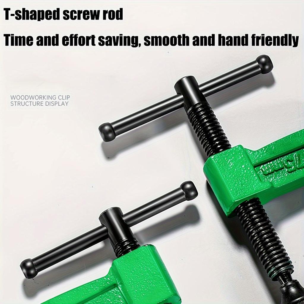 6 Inch Thickened Heavy Duty G-Clamp Set Clamps Jaw Opening Clamps with Sliding T-Bar Handle for Woodworking Metalworking Welding