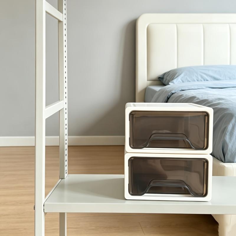Stackable Plastic Drawer Storage Box Wardrobe Closet Clothes Organizer Household Storage Bin Container