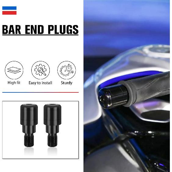 CHIFUN 1 Pair Bar Ends Plug Anti Vibration Weight Sliders Replacement for Yamaha MT09 MT-09 FZ09 FZ-09 MT10 MT-10 FZ10 SP XSR900 TMAX500 CNC Aluminum