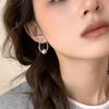 Broken Silver Manta Rose Shijia Pearl Long Fringed Ear Buckle Versatile Exquisite Niche Earrings Earrings