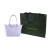 Longchamp Le Pliage Green Snap Zipper Closure Canvas And Leather Tote Bag Women tote bags Sky-Blue 2605919P79