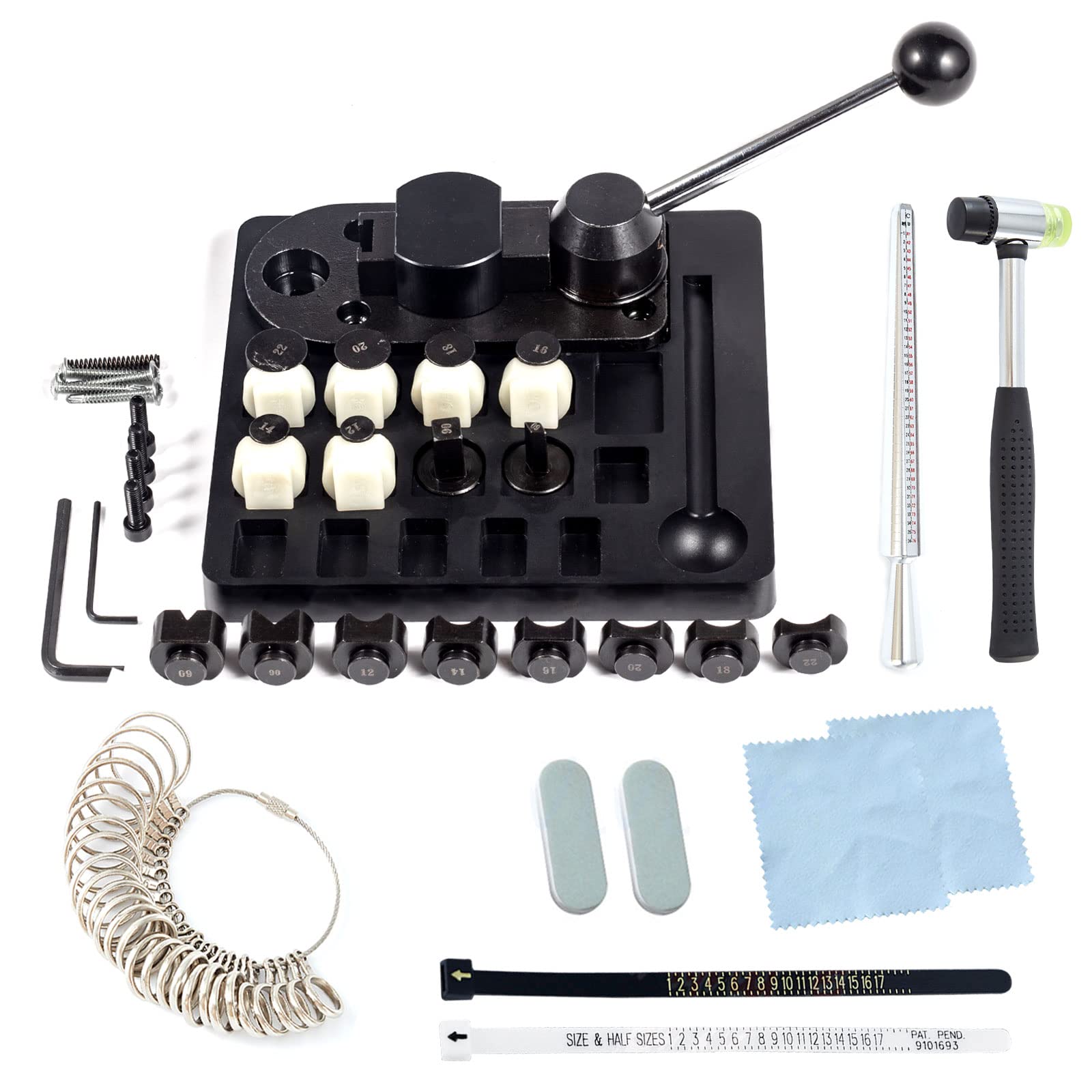 

Кольцегибочный инструмент для изготовления ювелирных изделий, кольцегибочный инструмент с UZ AZ, набор измерительных инструментов для измерения размера колец, резиновый молоток