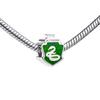 Harry Potter Sterling Silver Slytherin Spacer Bead Silver