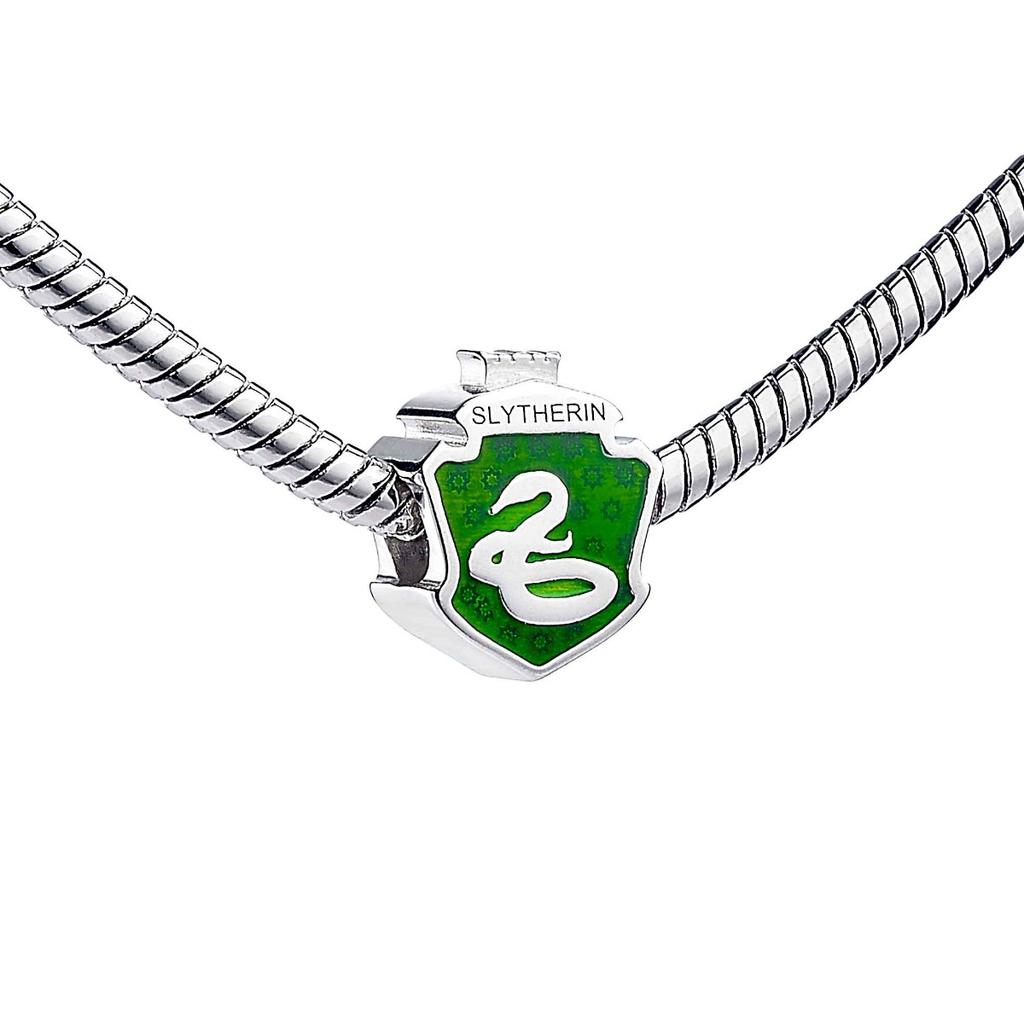 Harry Potter Sterling Silver Slytherin Spacer Bead Silver