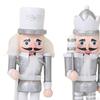 Wood Nutcracker Soldier 3Pcs Kit Christmas Figures 15cm Tall Hand Painted Traditional