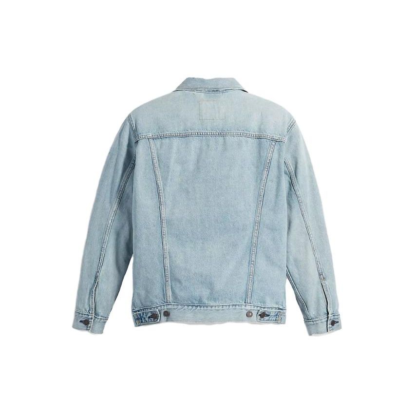 Levis Locker Unifarben Spitzkragen Einreihig Langarmjacke Herrenjacken Blau A5782-0002