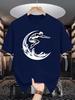 Monochrome Tribal Surfer On Wave Graphic Unisexs Crew Neck T Shirt Ocean Surf Culture Print Short Sleeve Casual Cotton Summer Tops