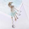 1/3PCS Retro Women's Crescent Star Tassel Hairpin with Diamond Crystal Moon Star Girl Edge Clip Hairpin