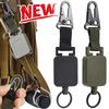Einziehbare Metall-Karabiner für den Dienst Anti-Verlust-Schlüsselanhänger Taktische Rucksackhaken Mehrzweck-Stahldraht-Ausweishalter Outdoor-Werkzeuge