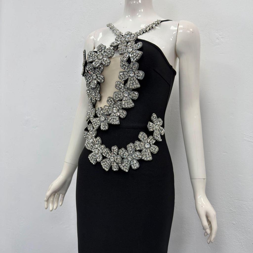 Novo Vestido de Noite Sexy Bodycon Bandagem Estilo Europeu e Americano para Comércio Exterior