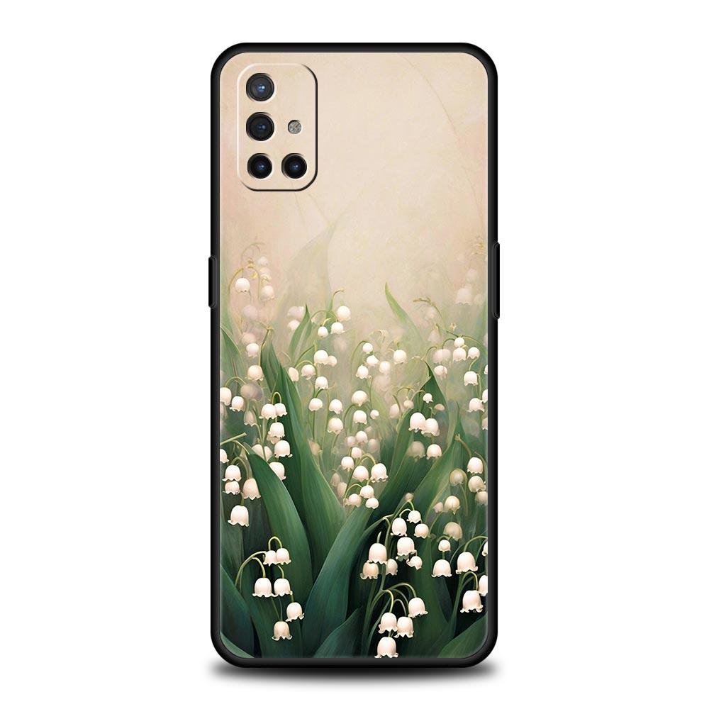 Coque de téléphone florale transparente Muguet pour Oneplus 13R 13 12R 11 10T 10R Nord N100 N200 N10 10 9 9R 9RT CE 3 2 Pro TPU souple