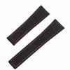 HY Hao Ya Men's Genuine Leather & Nylon Canvas Watch Strap with Velcro Closure, Available In 20mm and 22mm Sizes.