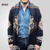 Cardigan casual da uomo, di media lunghezza, con collo a scialle vintage, a maniche lunghe, lavorato a maglia, con bottoni, maglione spesso invernale, in maglia, per uomo