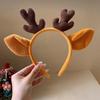 Samcos Christmas Reindeer Headband, Two Colors, Deer Antler Hair Accessory, Cute Hair Ornament, Cosplay, Unisex (Brown)
