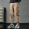 Overalls Men's Autumn New Trend Brand Loose Large Size Casual Pants Multi-pocket Outdoor Tie Nine-point Pants