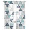 Abstrakte Geometrische Dreieck Tüll Vorhänge Für Wohnzimmer Dekoration Modern Chiffon Transparent Voile Küche Schlafzimmer Fenstervorhang