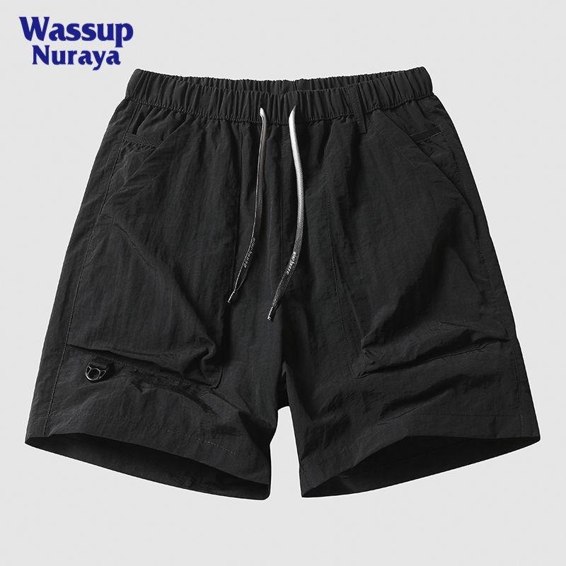 

Трендовые летние мужские повседневные шорты - корейский стиль, средней длины, свободного кроя Triple Extra Large чёрный