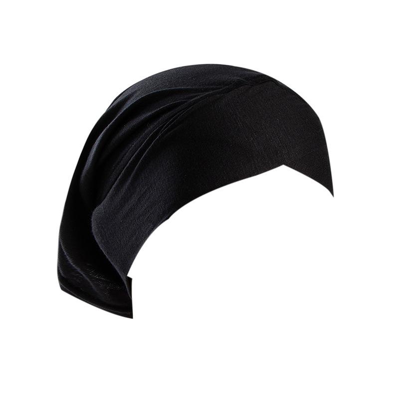 Forehead Criss Cross Muslim Turban Solid Stretch Inner Hijab Caps Ready To Wear Women Head Scarf Under Bonnet Turbante Mujer