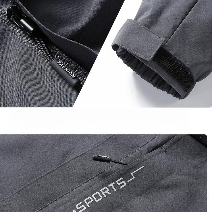 Hooded Windbreaker for Men Solid Color Jacket Waterproof Thin Coat Windproof Coat for Men Mountaineering Suit