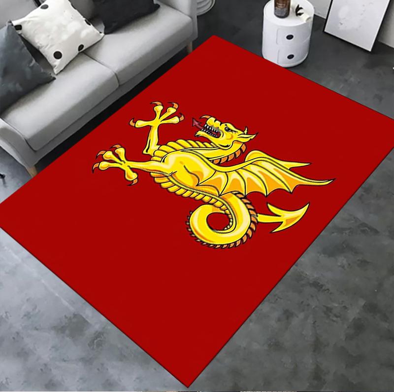 Y Ddraig Goch Carpet Rug For Living Room Bedroom Home Sofa Decorationkids Play Nonslip Floor Mat