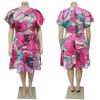 N7978 Spring/Summer European & American Women's Plus Size Slimming Dress - Elegant & Chic