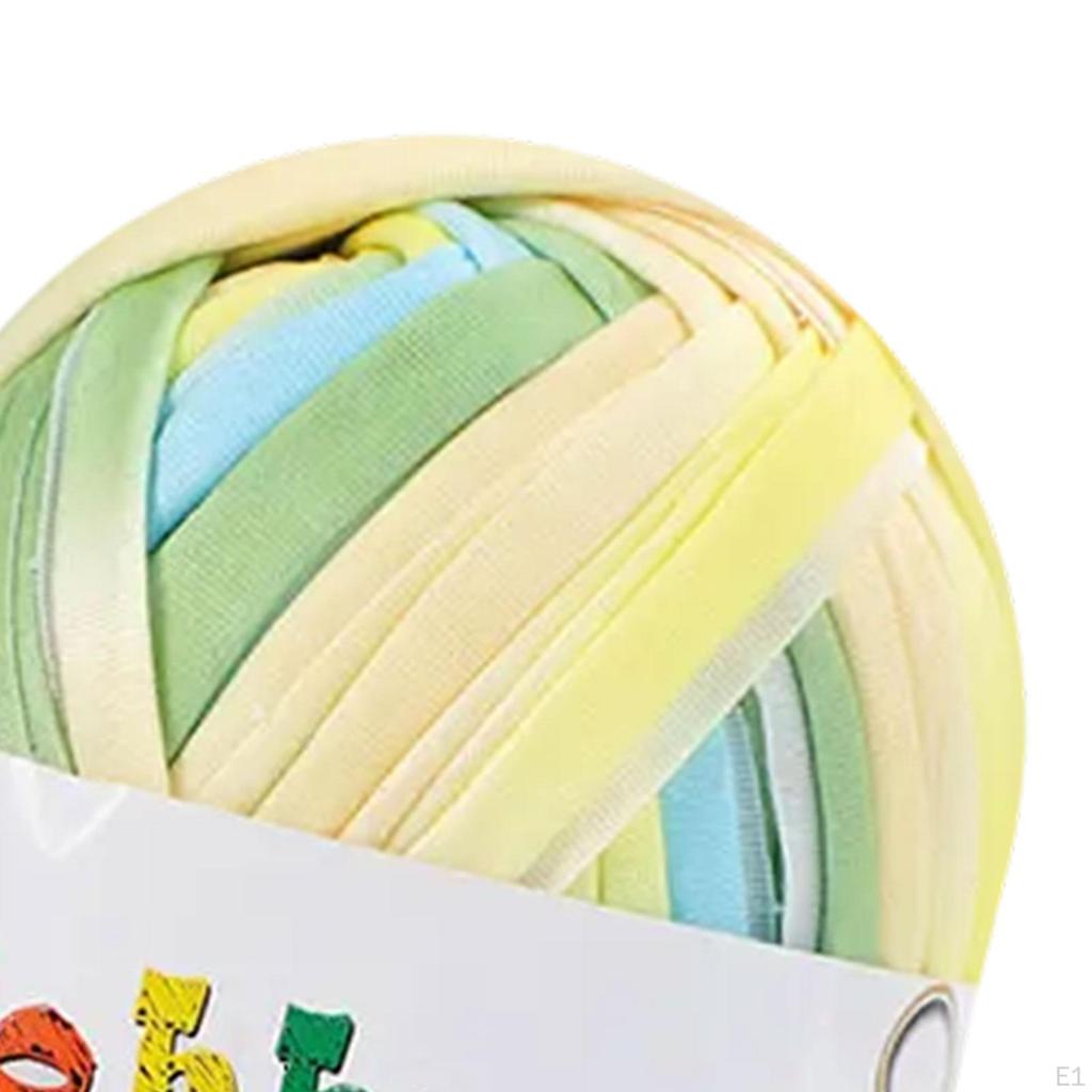 T Shirt Yarn Elastic for Crocheting Thick Crochet Pet Bed Bags Rugs Yellow Green