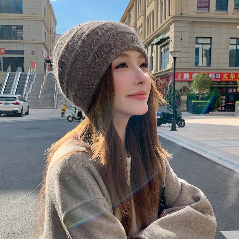 Winter Double-layer Thermal Hat New Fashion Middle-aged and Elderly Ear Protection Knitted Wool Hat