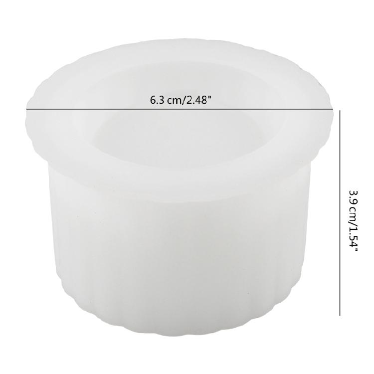 Silicone Mold for DIY Cement Cup with Crystal Effect Trendy Plaster Candle Cup Mirror Silicone Mold