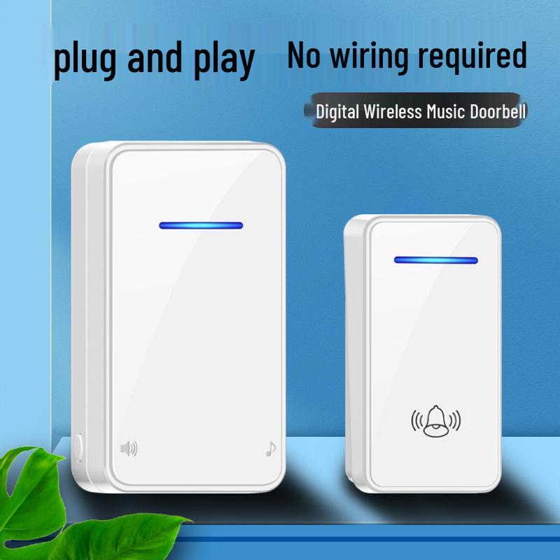 Wireless Doorbell with Ultra-long Range & Flashing Light - Smart Remote Control for Home & Elderly Use