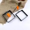 4Pcs Foldable Silicone Handle Square Egg Ring Anti Scalding Stainless Steel Omelette Mold Non-Stick Frying Eggs Mold Cooking