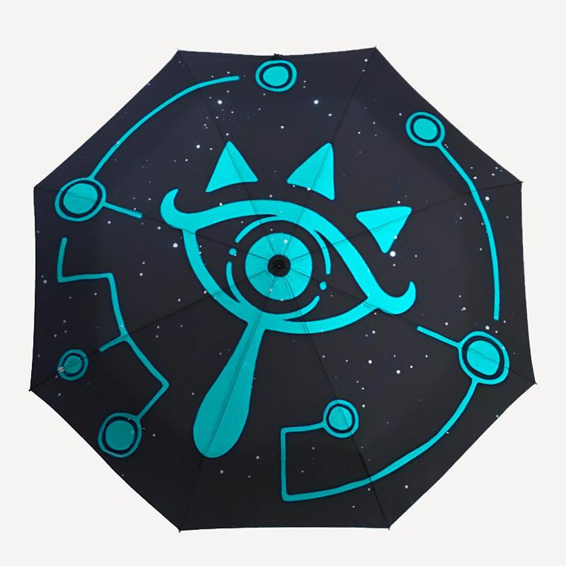 

Legend of Zelda Automatic Folding Umbrella with Sturdy Iron Frame, Portable Compact Travel Umbrella All-Season Use Parties001