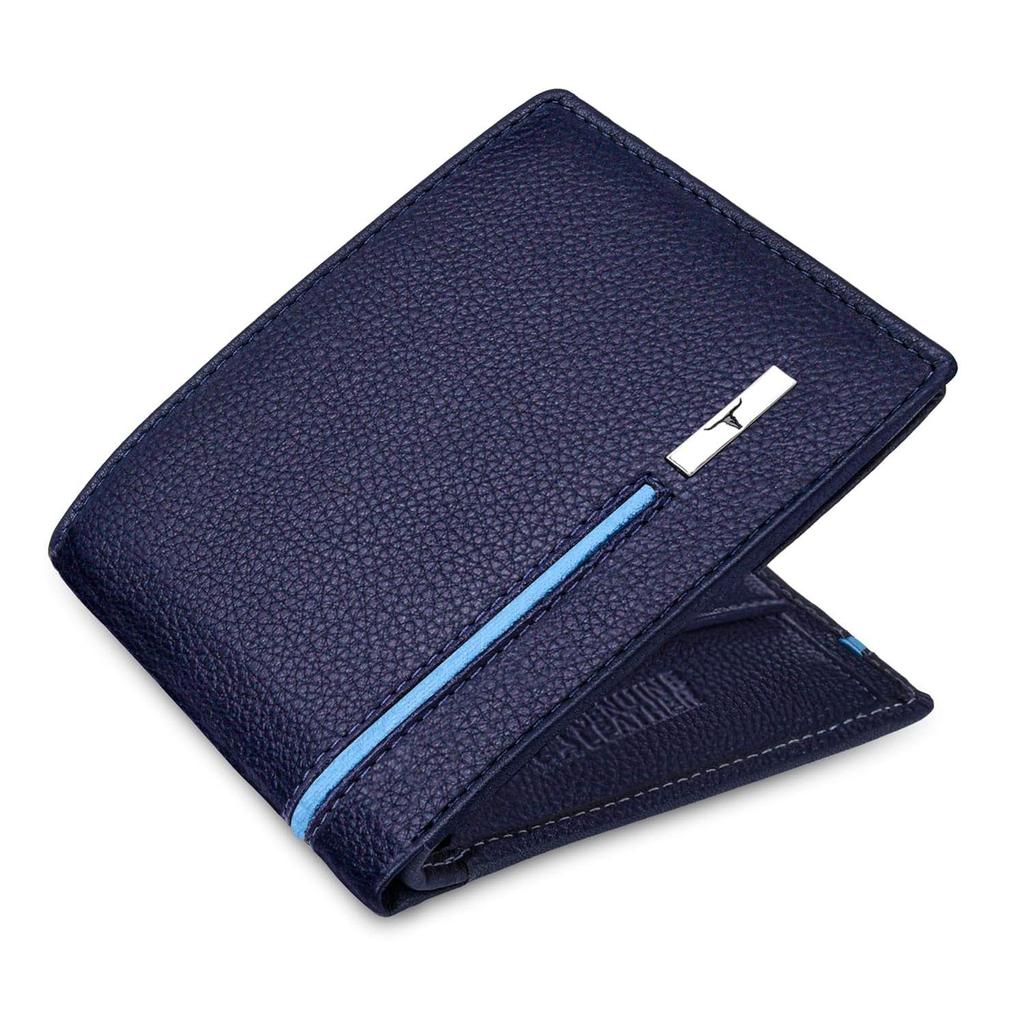 Stag Blueberry Blue Leather Wallet for Men