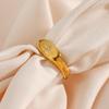 Europäisch-Amerikanische Mode 18K Gold Plated Edelstahl Ovaler Stern Zirkon Ring