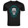 Ornamental Skull Gothic Graphic T-Shirt Dark Skeleton Art Tee