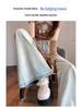Spring 2025 Women's Light Blue High-Waisted Floor-Length Micro-Flare Jeans